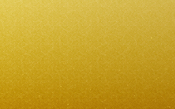 シームレスな金色和柄パターン。大籠目文様。