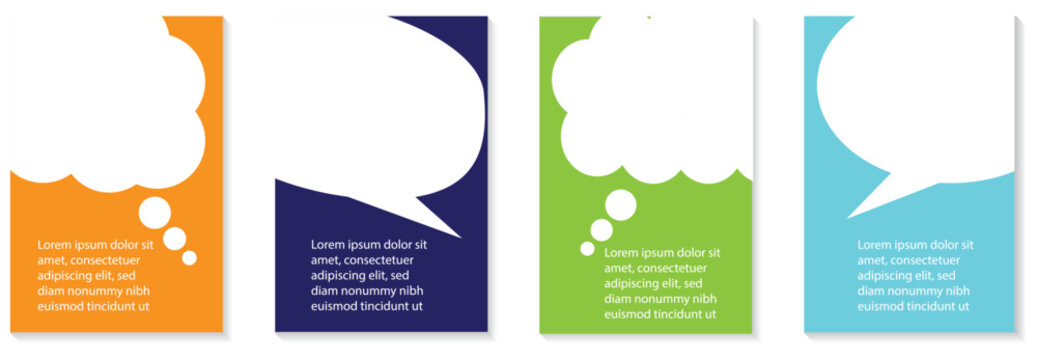 Quote speech bubble blank templates set.  Set of speech bubble quotes template. Quote box speech bubble testimonial design