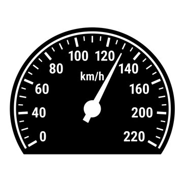 icon car speedometer with km/h units vector illustration
