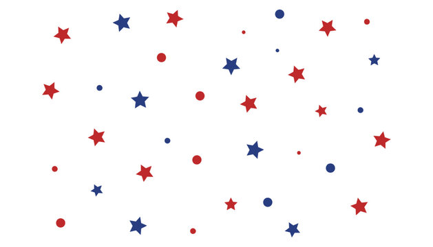 Star pattern background red and blue patriotic stars and dots