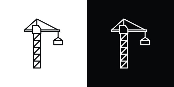 Construction crane icon concept vector. EPS10