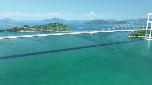 しまなみ海道をドローンから空撮で