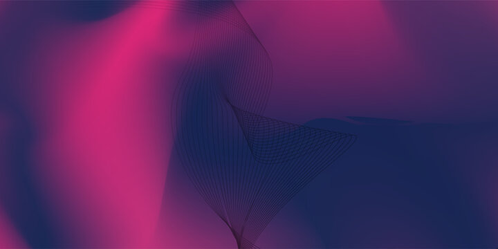 Abstract art Neon Pink And Blue Wave Background With Smooth Gradient, Flowing Motion, Digital Design
