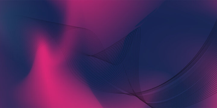 Abstract Neon Pink And Blue Wave Background With Smooth Gradient, Flowing Motion, Digital Design