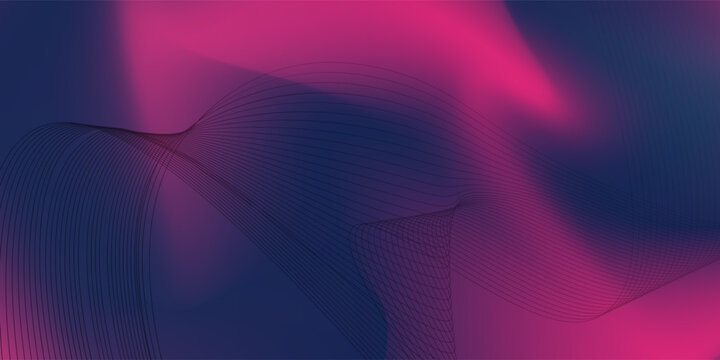 Abstract art Neon Pink And Blue Wave Background elegant With Smooth Gradient modern, Flowing Motion, Digital Design