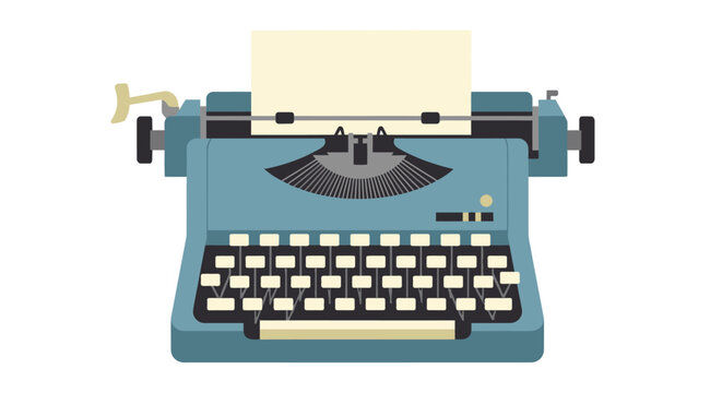 Vintage Typewriter Vector Illustration