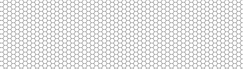 Pattern hex grid with hexagon honeycomb background for texture bee honey. Comb football vector with mesh white hive for line seamless tech. Black shape pattern with cell hexagon soccer. © Tetiana Kubara