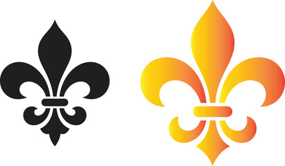 Fleur de lis symbol vector illustration heraldic emblem vintage classic sign design. © Minu
