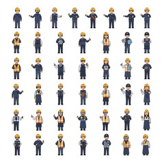 Lego minifigures in various poses. © john
