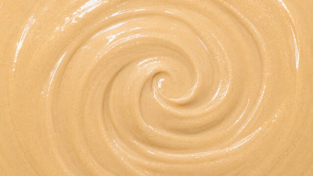 Thick Dripping Tahini with Separated Sesame Oil Macro Texture