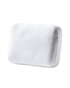 White breathable mesh memory foam pillow isolated with soft shadow for sleep comfort