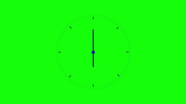 High quality 4K clock footage on green screen background with natural movement. The green elements are clearly separated for professional keying and video editing.