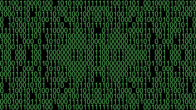 Binary Code Matrix Digital Background in Green