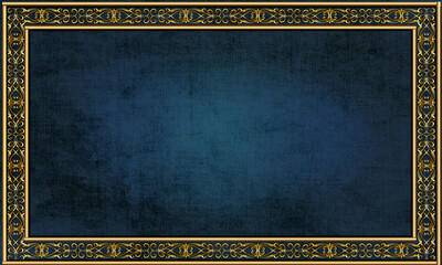Frame decorated with gold, floral motifs . © liliko