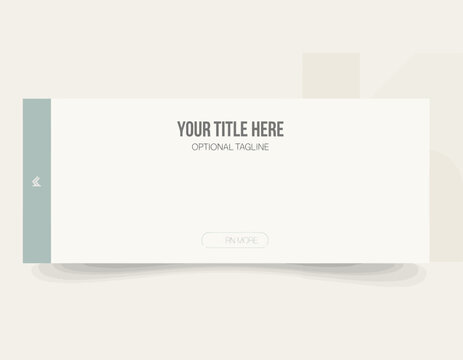 Minimalist website banner template with clean professional layout for digital presentation and modern web interface design projects