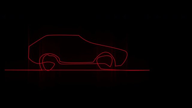 Contour animation of a passenger car logo