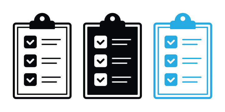Checklist and Clipboard Icon Set &ndash; Task Management, To-Do List, Project Planning & Workflow Organization Vector Collection