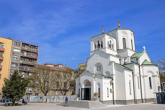 belgrad, serbien - serbisch-orthodoxe kirche neben der kathedrale des heiligen sava