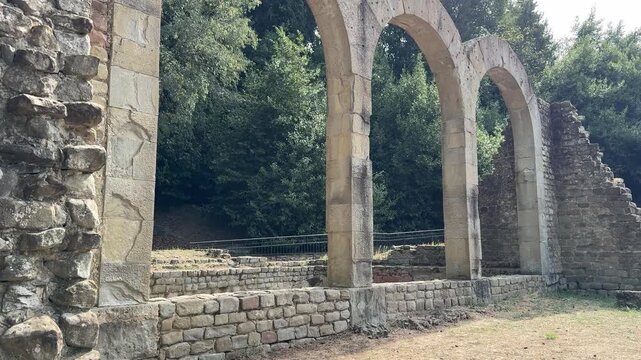 Roman Bath Complex Ruins in Fiesole near Florence