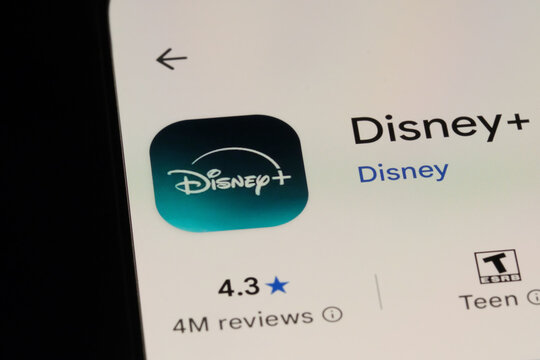 Shanghai,China-June 16th 2026: Disney+ (Disney Plus) app icon brand logo