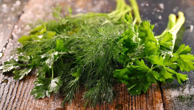 fresh dill and parsley