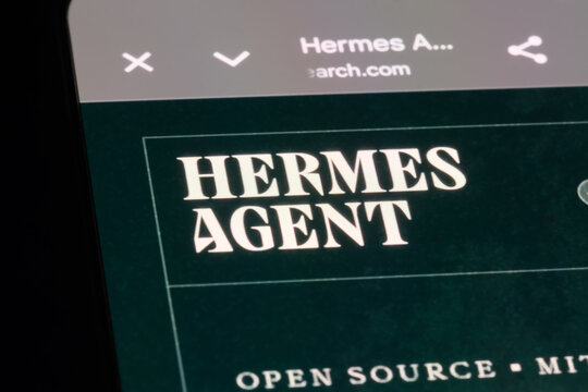 Shanghai,China-June 16th 2026: Hermes Agent AI agent on website
