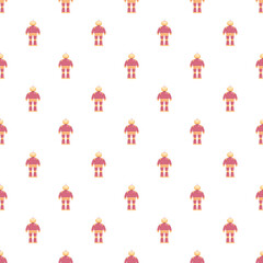 Fototapeta premium Cute pink robot characters creating a futuristic and playful repeating pattern