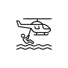 Obraz premium Rescue by Helicopter