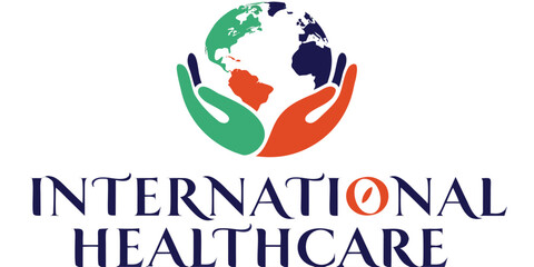 Fototapeta premium International healthcare concept with caring hands holding globe.