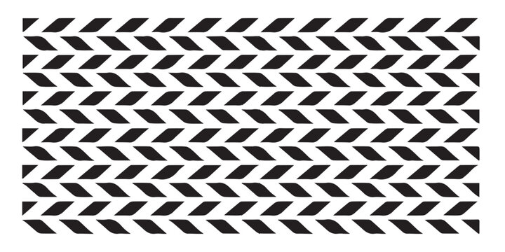 Abstract seamless background with repeating geometric herringbone pattern in black and white.