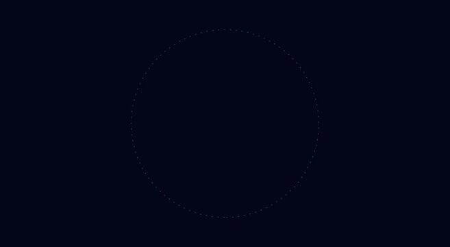 Minimalist digital loading spinner animation with cyan progress bar on dark animation background