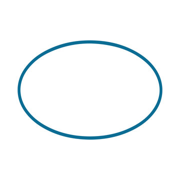 Blue Oval Shape on a White Background