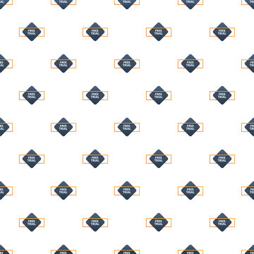 Seamless pattern displaying repeated free trial offers for advertising and promotion