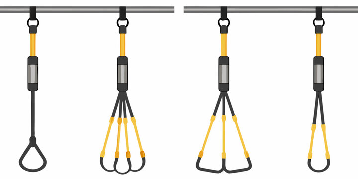 Trx Suspension Straps Yellow And Black Vector Illustration