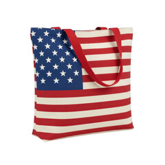 Fototapeta premium Stack of folded american flags with stars and stripes pattern