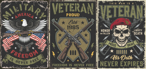 Obraz premium Military logos shown