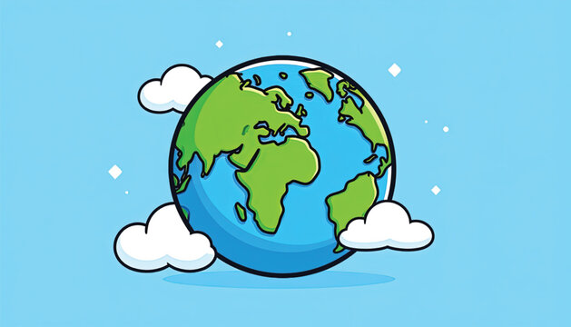 Earth Globe Planet World Map.