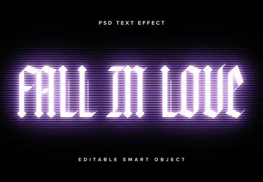 Purple Glowing Text Effect