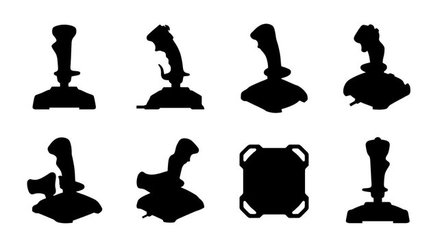 Diverse Flight Controller Silhouettes for Gaming and Simulators