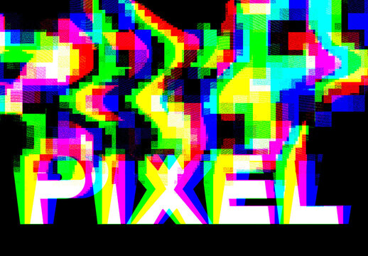 Warped Pixelated Text Effect