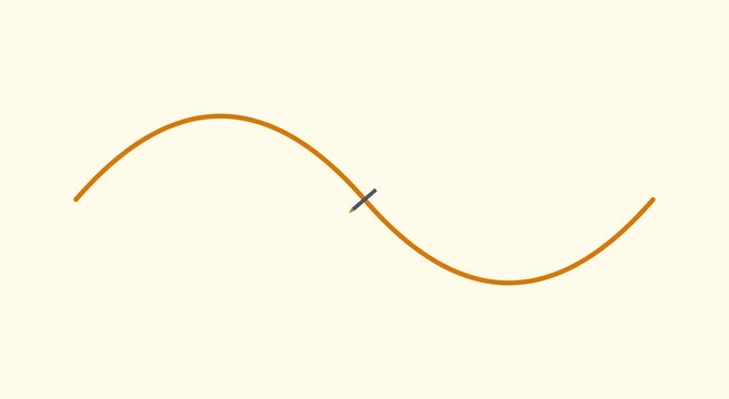 Minimalist pencil sine wave animation on clean animation background math
