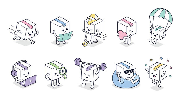 Cube Characters Various Activities.