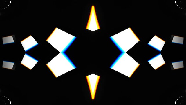 White Neon Spiral Screens Kaleidoscope Background VJ Loop in 4K