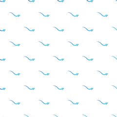 Fototapeta premium Blue curved arrows forming a wave like pattern on a white background