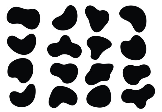 Organic Blob Shapes Vector Set Abstract Fluid Forms, Minimal Liquid Shapes for Branding & Modern Design