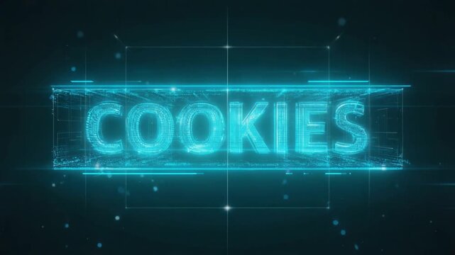 Hologram with the text "cookies".