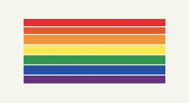 A minimalist pride wave pattern featuring a vibrant rainbow flag design