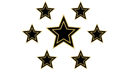 Obraz premium Black and gold star shapes constellation with constellation