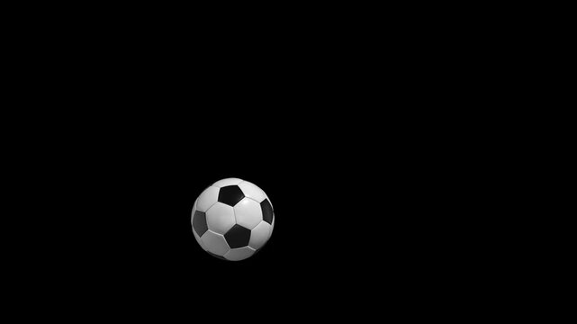 3D Soccer Ball Floating On Transparent Background