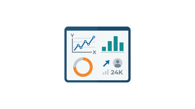 Infographic elements, business charts, graph icons, data visualization, statistics symbols isolated on White Background eps